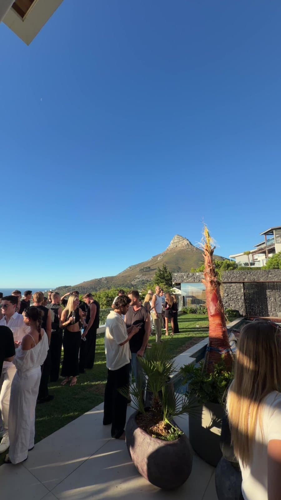 Founders on a villa terrace below Lion’s Head