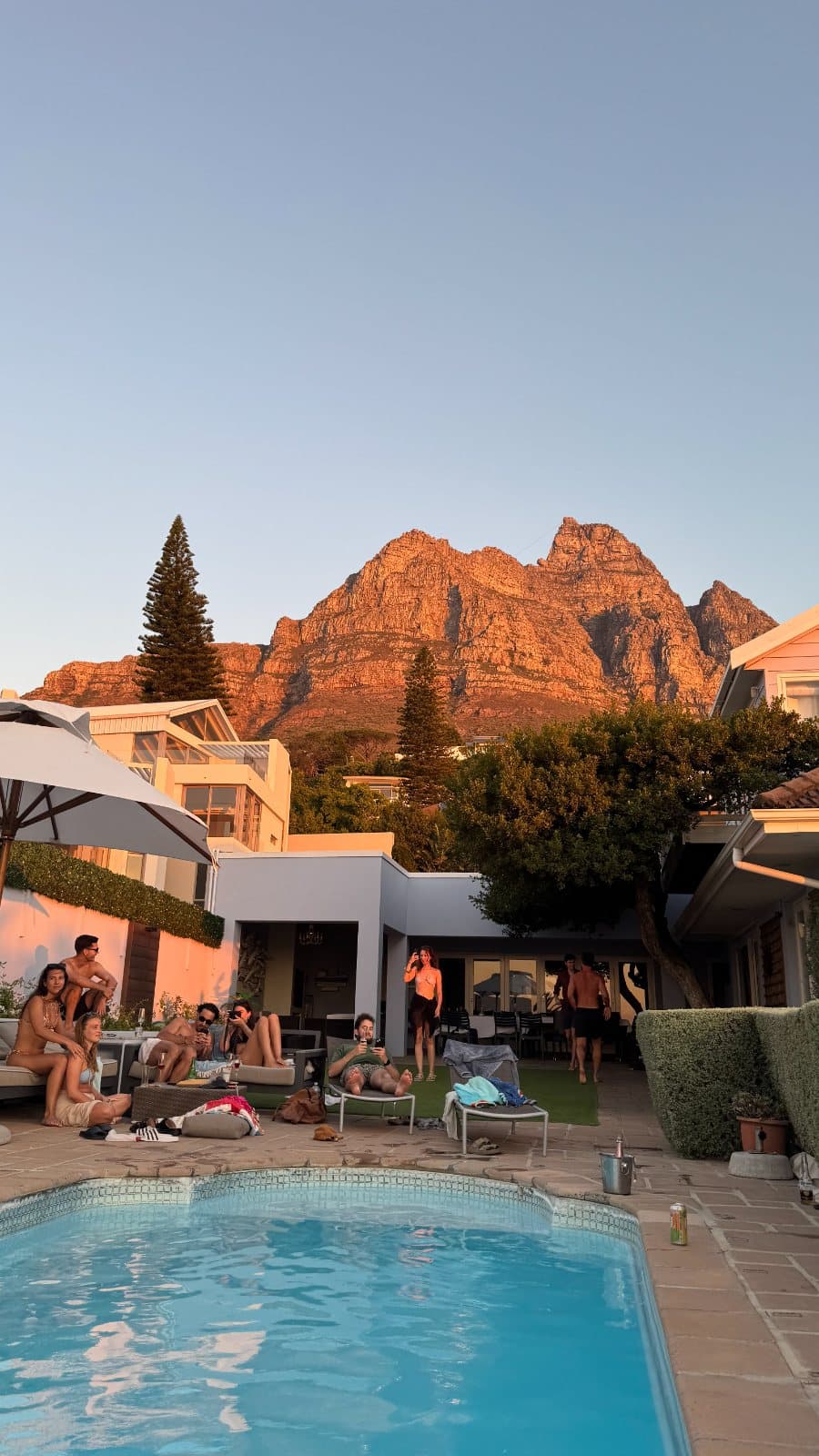 The house in Camps Bay at golden hour